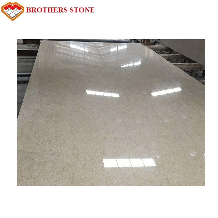 2022  High Quality natural stone beige marble tile crema marfil for flooring