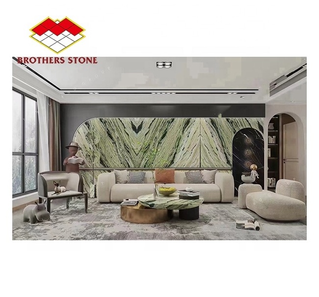 Emerald green jade marble tv background marble wall panel background wall marble