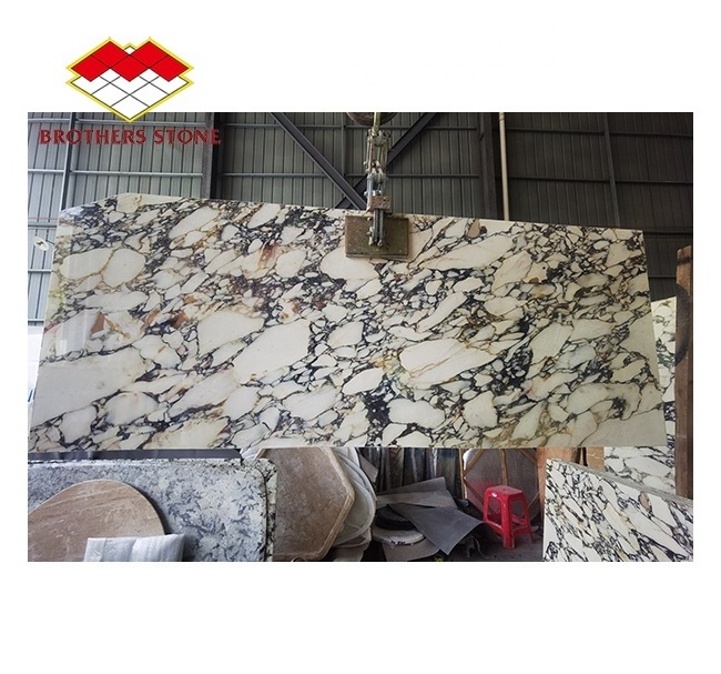 Natural White marble with Purple veins Calacutta viola Calacatta Purple  tile for sale