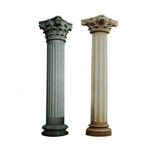 Theater Ballroom Museum Marble Pillar Decoration Roman Corinthian Natural Stone Hand Carved Columns