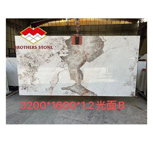 Polished for background wall sintered stone slab Artificial Pandora Sintered Stone Ceramic Tiles For Floor Wall