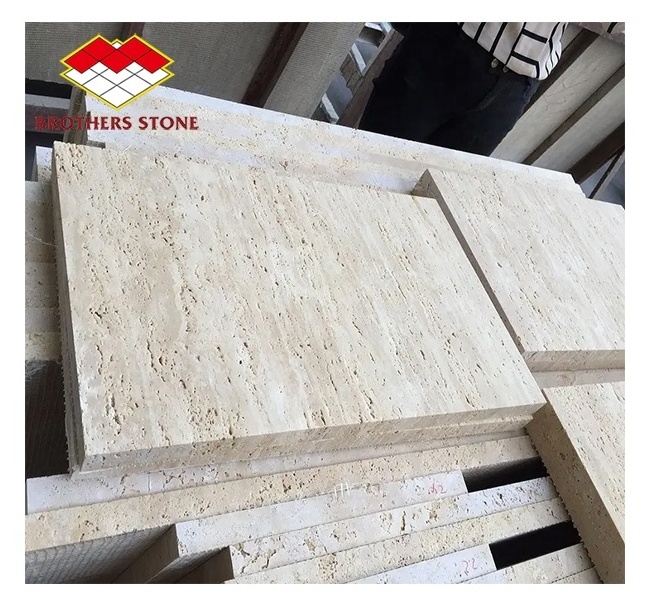 Nature Stone Honed Travertine Unfilled Holes Classic Beige Ivory Travertine Tiles for Wall and Flooring