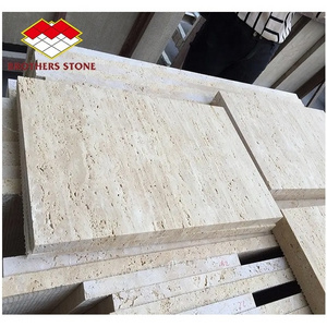 Nature Stone Honed Travertine Unfilled Holes Classic Beige Ivory Travertine Tiles for Wall and Flooring