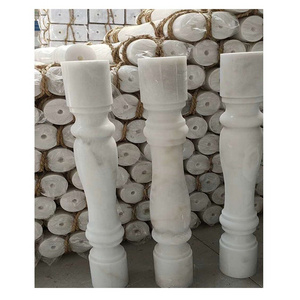 2022 Chinese factory direct sale White Marble Balusters Handrail white marble slab  Guangxi white marble baluster