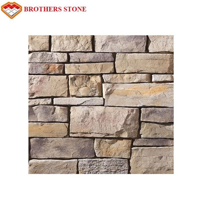 Brothers Stone Cultured Veneer Stacked Stone manufactured Panels for Walls