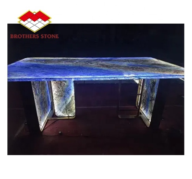 Photoelectric Luxury Stone Agate Led Light Marble Stone For furniture table Backlit Slabs Tiles