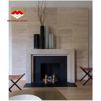 customized stone fireplace cover travertine stone classical marble fireplace