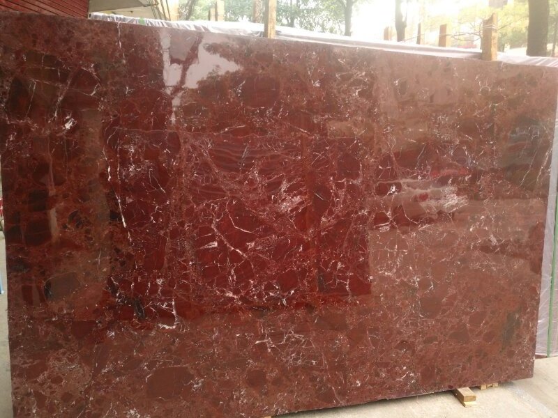 Red Rosso Lepanto Marble with White Veins Slab Tiles Stone Turkey Natural Countertop Price