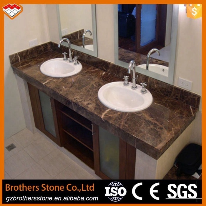 China cheap black galaxy granite price black granite stone bathroom worktop with double white basin