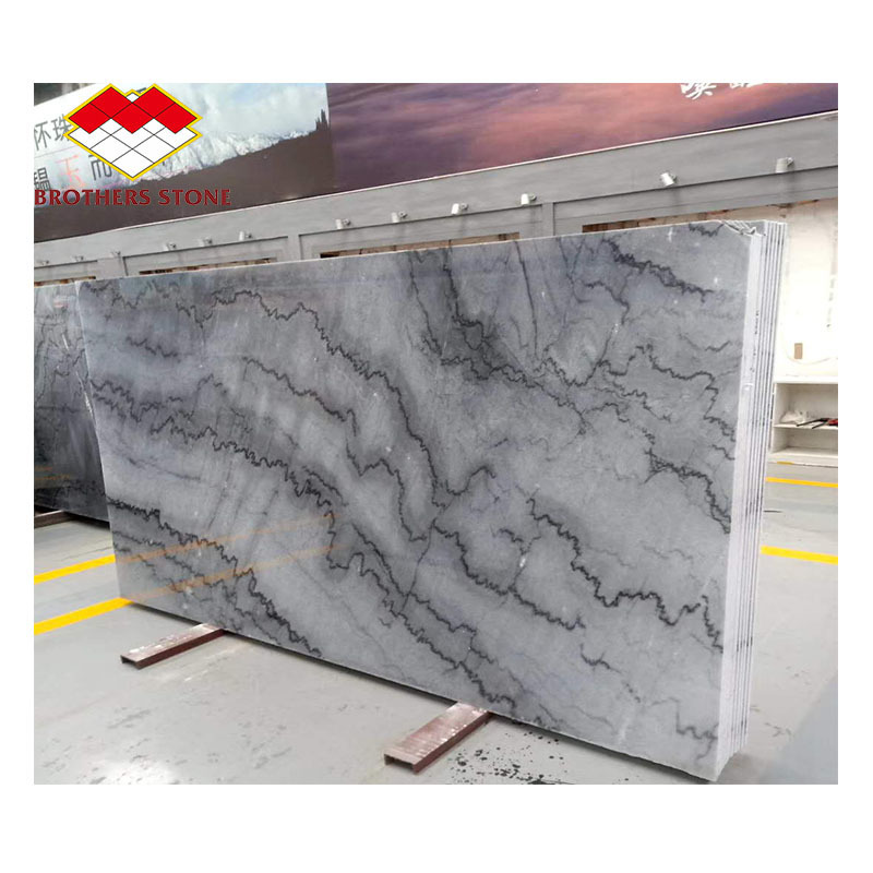 Natural Stone Bruce Blue Grey Marble Slab Tile Wall Stairs Table Countertop Directly from Quarry