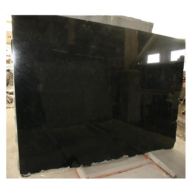 High Quality Cheap India Black Galaxy Black Gold Granite Tiles Slabs Kitchen Counter tops Wall Floor