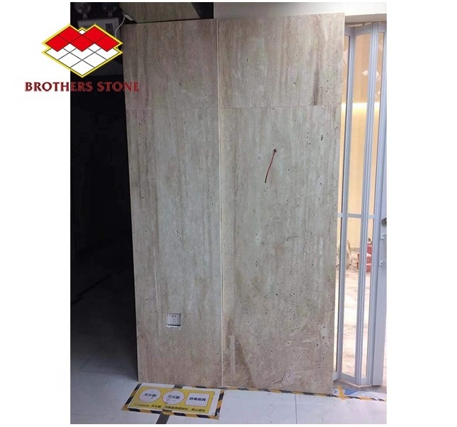 Nature Stone Honed Travertine Unfilled Holes Classic Beige Ivory Travertine Tiles for Wall and Flooring