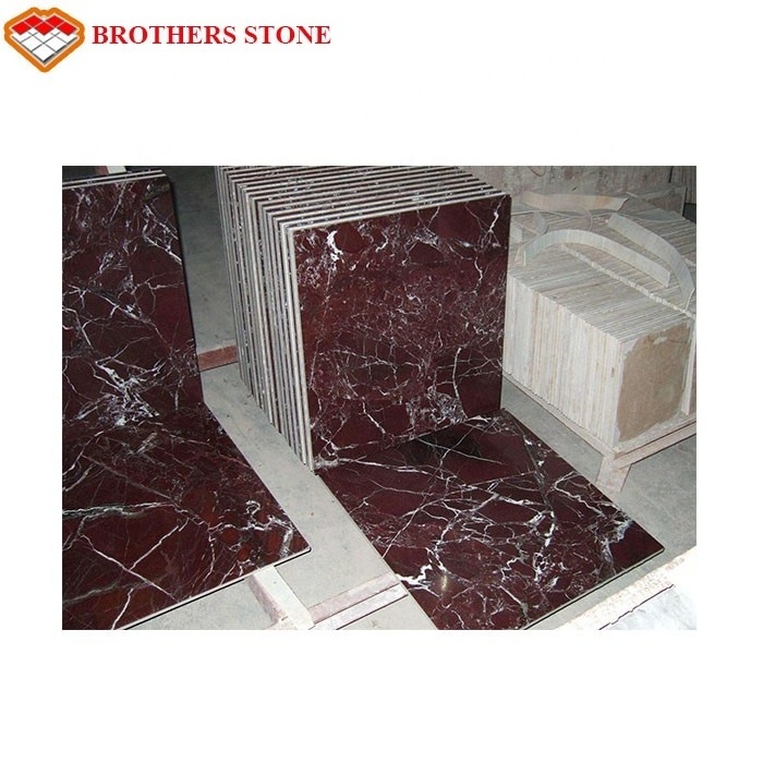 2022  Rosso Levanto Polished Marble Slabs Red Polished Marble Floor Covering Tiles