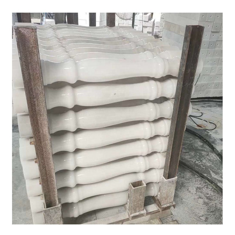 2022 Chinese factory direct sale White Marble Balusters Handrail white marble slab  Guangxi white marble baluster