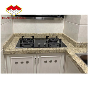 2022 Customized Granite Countertops for Kitchen and Bathroom-Brazil Giallo Cecilia Granite Steps Santa Cecilia Dark Granite