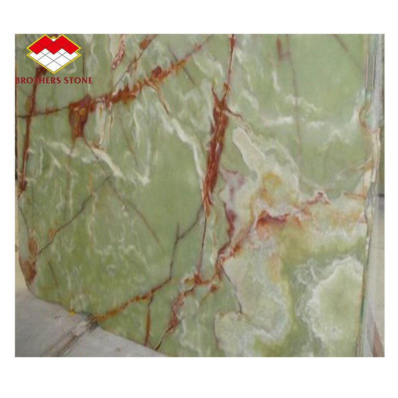 Onyx Marble Green with White Polished Gangsaw Slab Natural Stone for Wall and Floor Covering Tiles