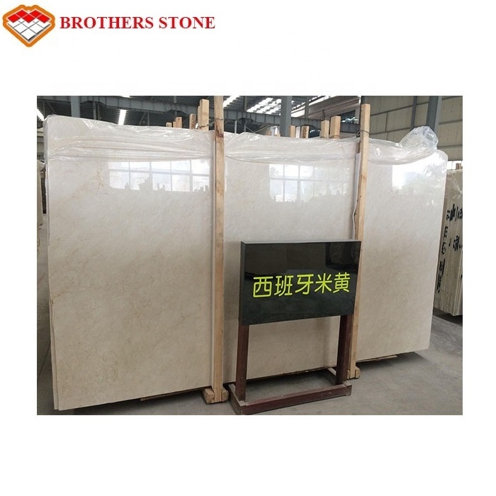 2022  High Quality natural stone beige marble tile crema marfil for flooring