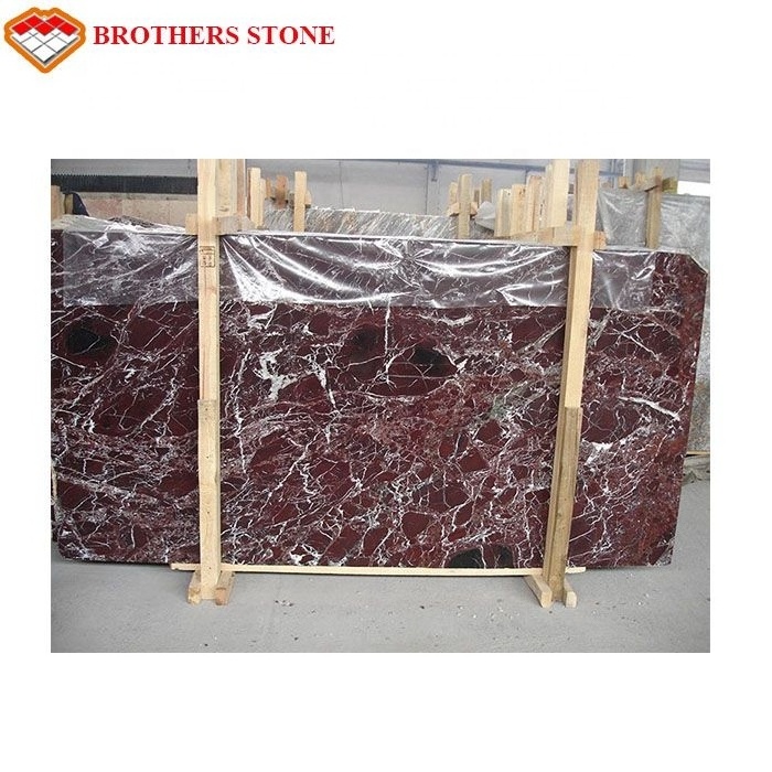 2022  Rosso Levanto Polished Marble Slabs Red Polished Marble Floor Covering Tiles