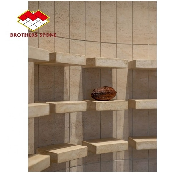 Nature Stone Honed Travertine Unfilled Holes Classic Beige Ivory Travertine Tiles for Wall and Flooring