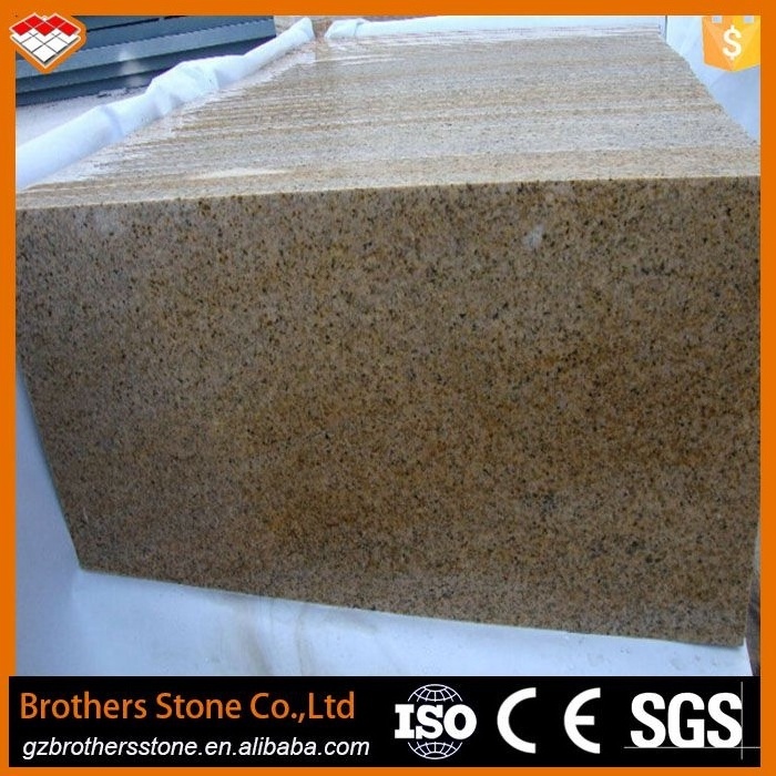 Factory Natural Stone Cheap G682 Yellow Sand Granite Block Pillars Counter top And Vanity Top