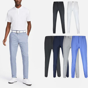 Custom men's basic slim fit stretch casual chino pants men skinny golf trousers