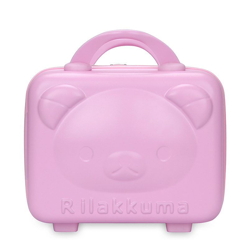 New Design Cute Bear Portable Mini Travel 14 inch Suitcase Makeup Case for Girl Kids Women