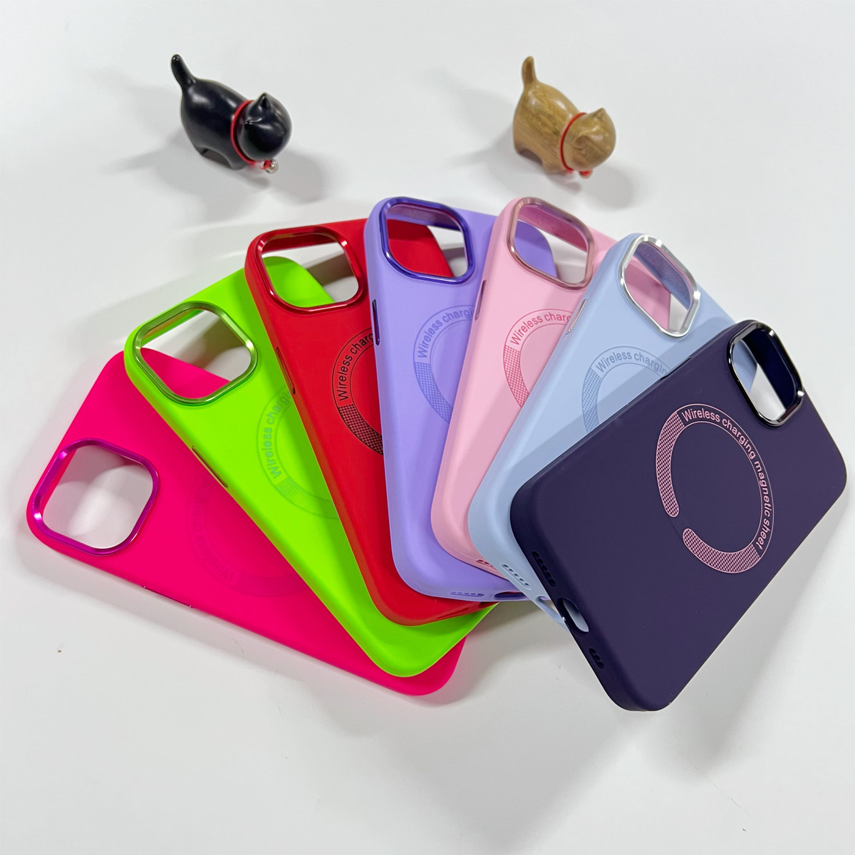 Wholesale Liquid Silicone Dirt-resistant Stylish Magnetic Phone case original Hard back cover For iPhone case