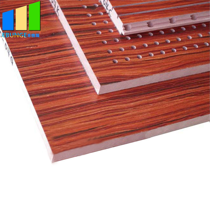 Auditorium Melamine Surface Perforated Wood sound absorption Sheets Music Studio Acoustic Panels for wall and ceiling