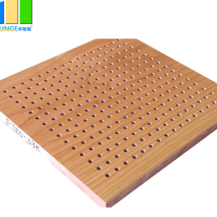 Decorative Wooden Micro Sound Absorbing Perforated Acoustic Panel Veneer Mdf Groove Acoustic Panels Board Price