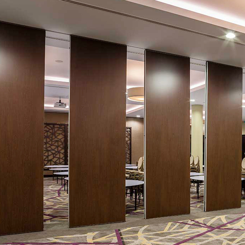 Wooden Sliding Soundproof Accordion Walls Room Divider Foldable Movable Partition Wall For Hotel