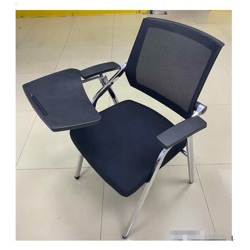 Ebunge Low MOQ School Furniture Office Chair Adult Study Mesh Folding Training Chair With Writing Pad for School