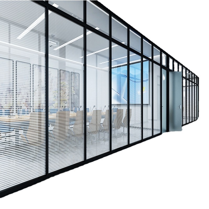 Office Panelling Design Cubicles Divider Modular Operable Glass Wall Panels Partition Wall