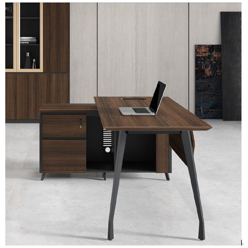 EBUNGE  High Quality Modern Wooden L Shape Corner Manager Ceo Boss Commercial Furniture Executive Office Table