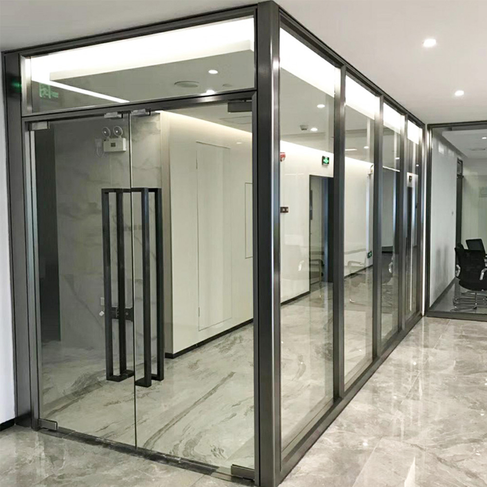 Commercial Furniture Office Partition Glass Wall Living Room Office Thickness Tempered Glass Partition Wall