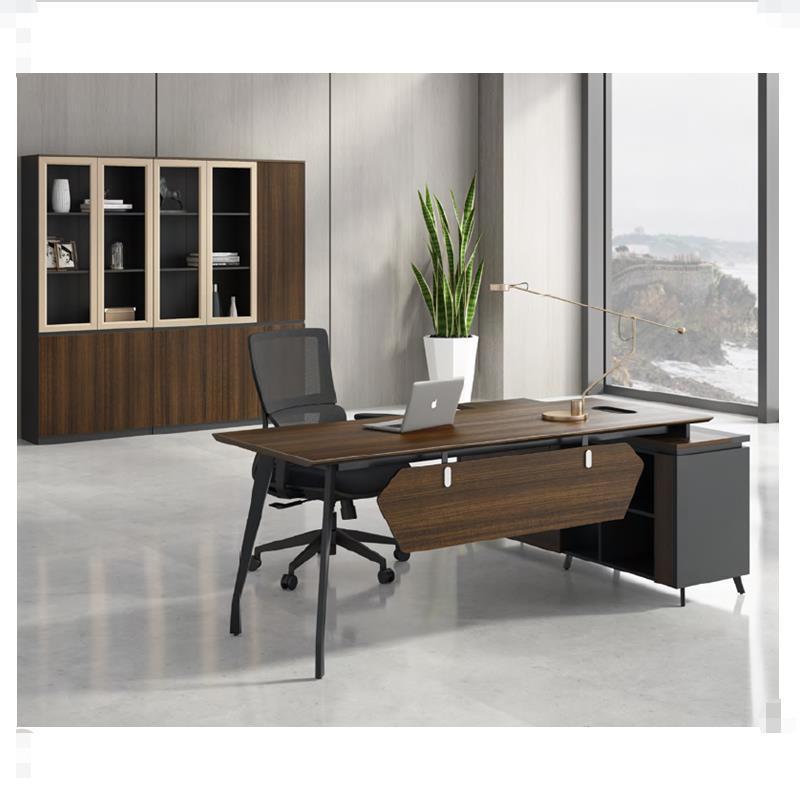 EBUNGE  High Quality Modern Wooden L Shape Corner Manager Ceo Boss Commercial Furniture Executive Office Table