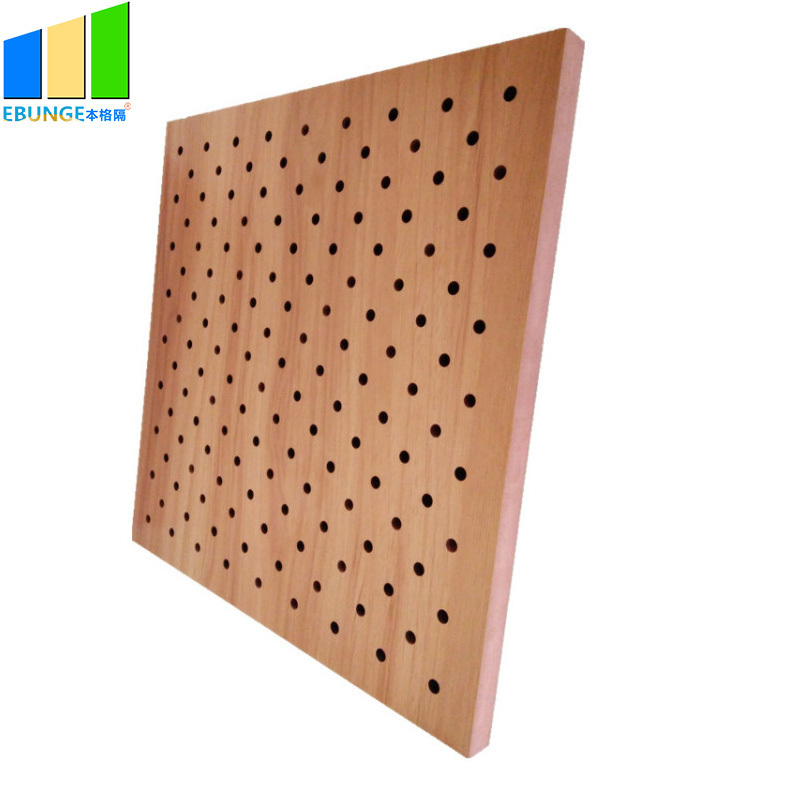 Decorative Wooden Micro Sound Absorbing Perforated Acoustic Panel Veneer Mdf Groove Acoustic Panels Board Price