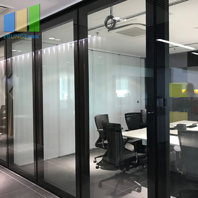 Office Room Double Glazed Operable Wall Partition Sliding Movable Folding Glass Wall For Interior Design