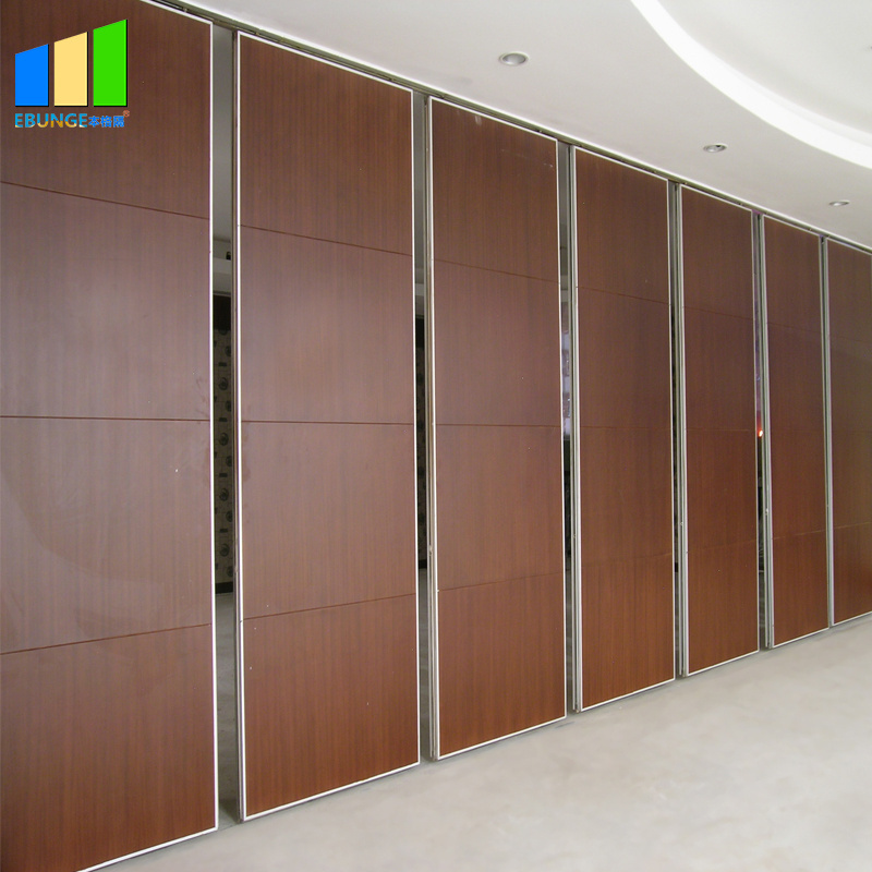 Automatic Convention Center Soundproof Wood Panel Operable Movable Wall Partitions Wall On Wheels Philippines For Restaurant