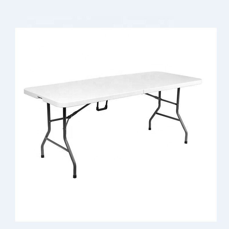 EBUNGE Folding Coffee Table 6ft Plastic Folding Tables Wholesale Portable Folding Outdoor Tables for Events