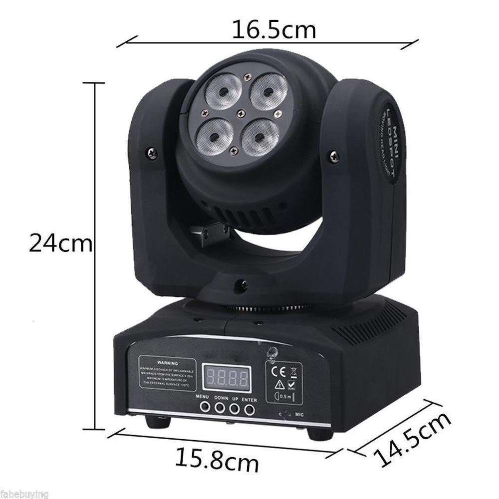 80W Double Sides RGBW Spot 4LED Moving Head Stage Light DMX512 DJ Party Lighting