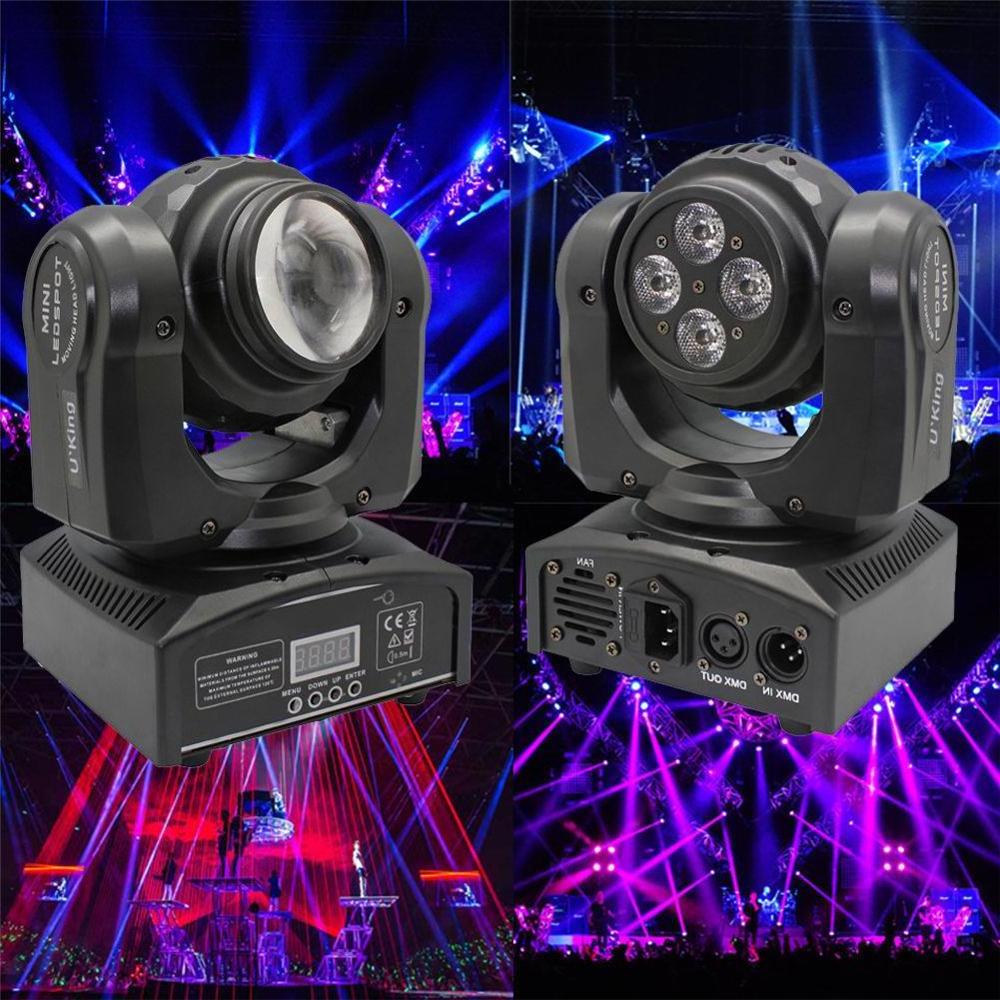 80W Double Sides RGBW Spot 4LED Moving Head Stage Light DMX512 DJ Party Lighting