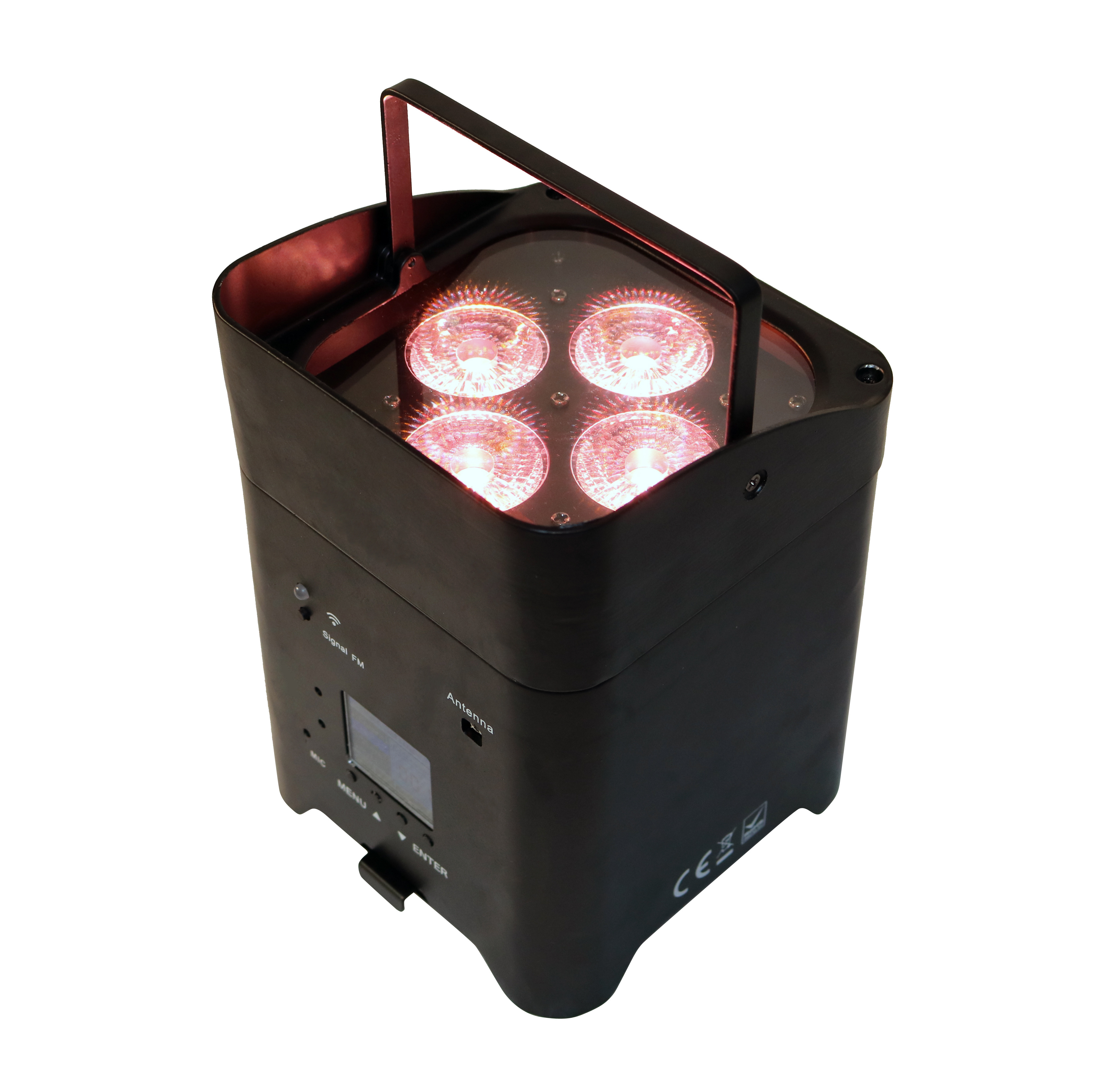 Easy to carry party light Wifi/Wireless DMX/Remote Control LED Battery Uplight  4X12W RGBWA+UV 6in1 battery powered light