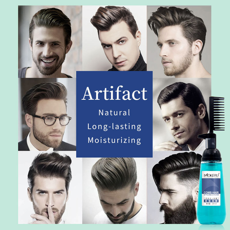 Mokeru Hair Styling Gels Comb Back Head Artifact Oil Cream Comb Gel Men'S Styling Moisturizing Strong Cool Hair Lasting Hair Gel