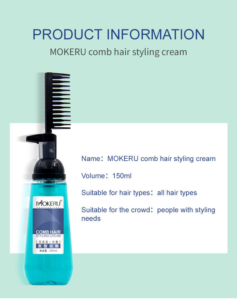 Mokeru Hair Styling Gels Comb Back Head Artifact Oil Cream Comb Gel Men'S Styling Moisturizing Strong Cool Hair Lasting Hair Gel