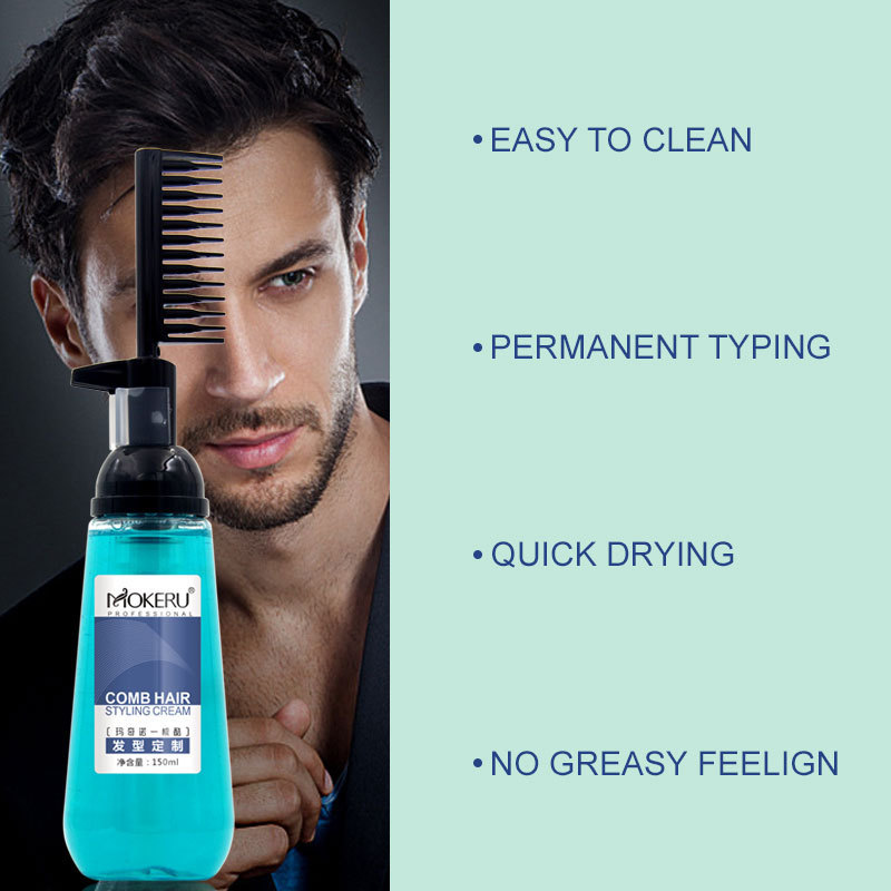 Mokeru Hair Styling Gels Comb Back Head Artifact Oil Cream Comb Gel Men'S Styling Moisturizing Strong Cool Hair Lasting Hair Gel