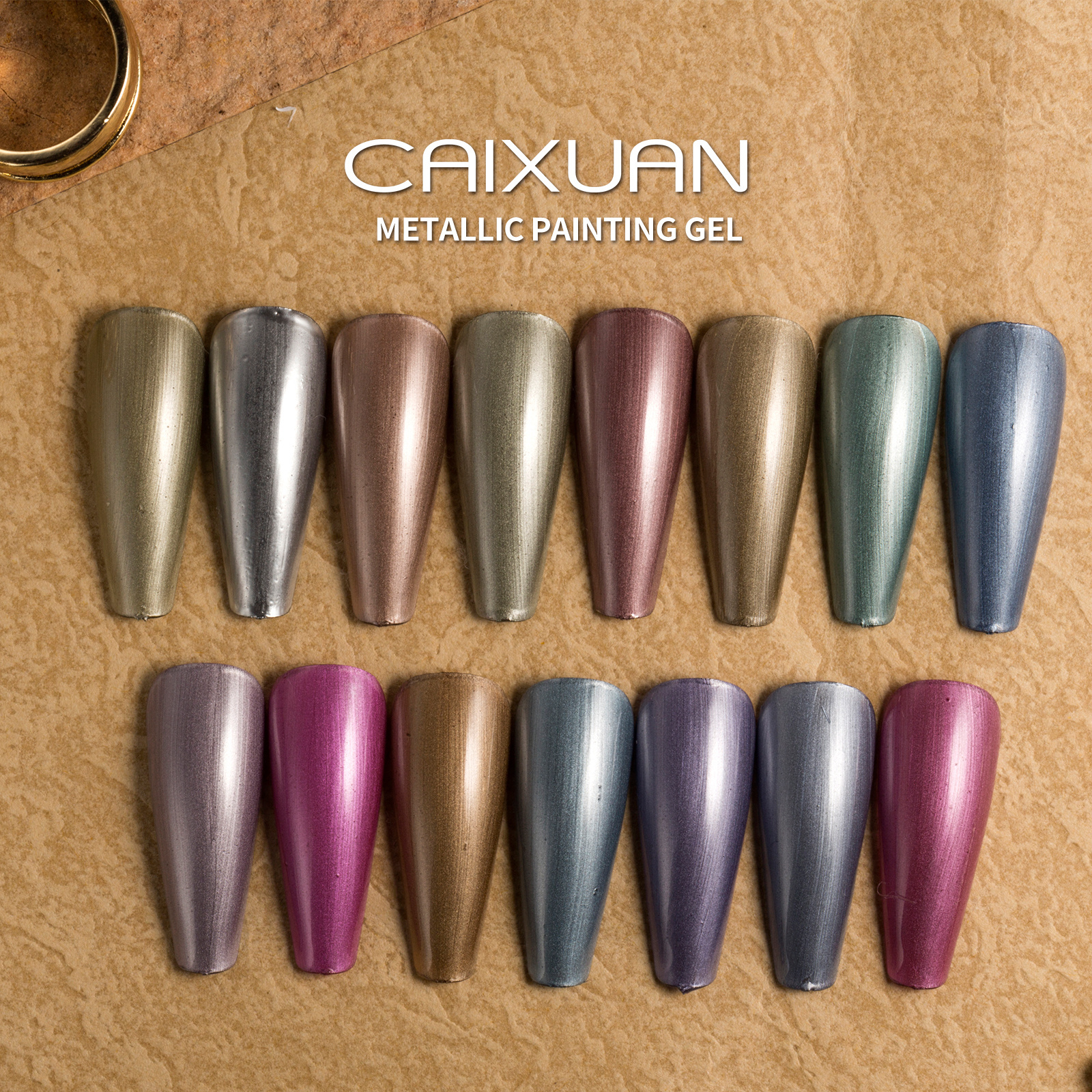 Hot Sale Free Samples Caixuan No Wipe Metallic Painting Gel