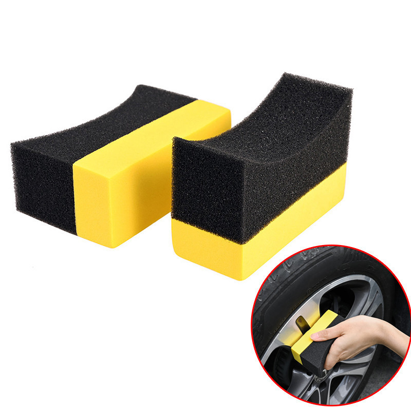 Custom Logo U Shape Car Body Shine Sponge Car Interior Detailing Sponge Pad Eva Foam Tyre Cleaning Dressing Sponge