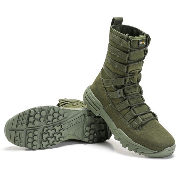 Wholesale Climbing Shoes Men Black Leather Outdoor Sports Combat Tactical Safety Boots For Sale