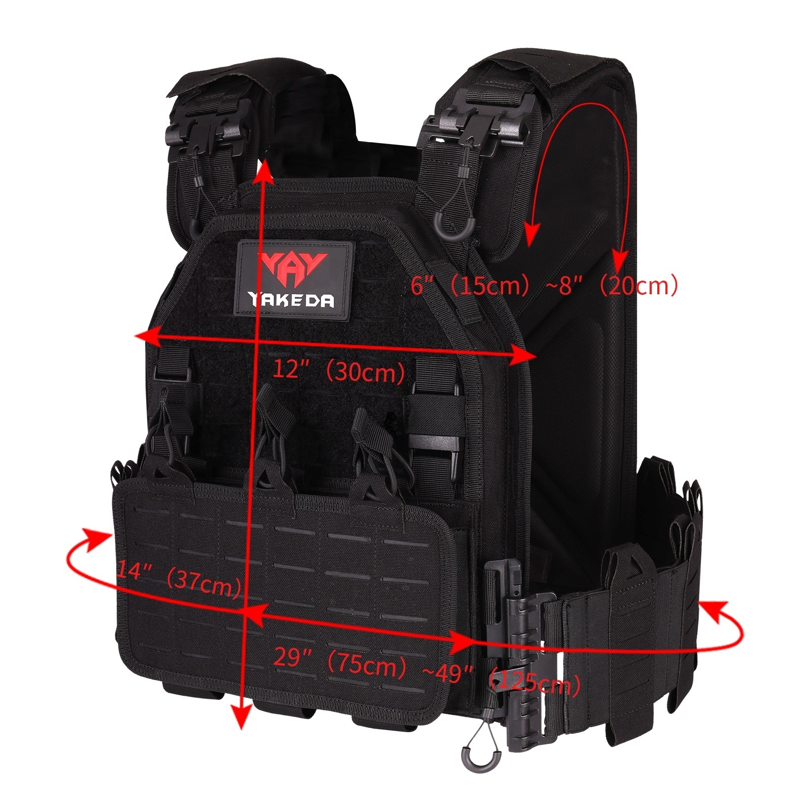 Factory Yakeda Chaleco Tactico Black 1000D Oxford 6094 Plate Carrier Tactical Vest For Men