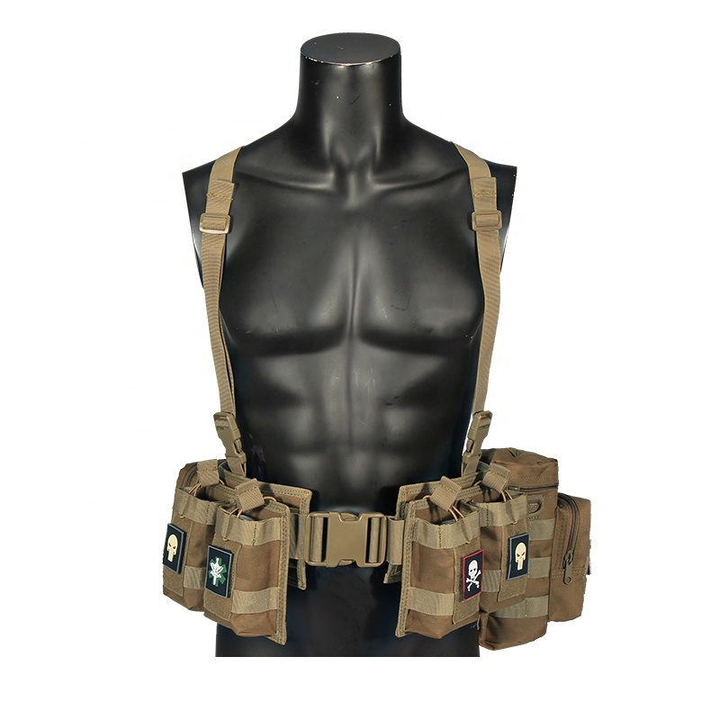 Yakeda Men Adjustable Molle Pouches Bag Chest Rig Tactical Vest